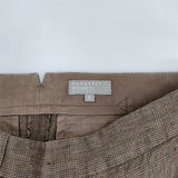 MARGARET HOWELL リネン グレンチェック ワイド 日本製 サイズ2 パンツ ブラウン レディース マーガレットハウエル【中古】6-0728M△