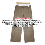 MARGARET HOWELL リネン グレンチェック ワイド 日本製 サイズ2 パンツ ブラウン レディース マーガレットハウエル【中古】6-0728M△