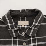 MARGARET HOWELL SUPERFINE LINEN SHIRT 578-7153032 定価26400円 リネン 長袖シャツ ブラック ホワイト レディース マーガレットハウエル【中古】6-0717M♪