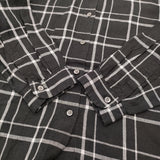 MARGARET HOWELL SUPERFINE LINEN SHIRT 578-7153032 定価26400円 リネン 長袖シャツ ブラック ホワイト レディース マーガレットハウエル【中古】6-0717M♪