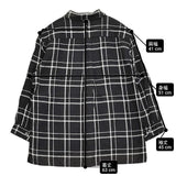MARGARET HOWELL SUPERFINE LINEN SHIRT 578-7153032 定価26400円 リネン 長袖シャツ ブラック ホワイト レディース マーガレットハウエル【中古】6-0717M♪