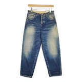 mina perhonen always ロールアップデニム 34 定価41800円 dn4365D ダメージ加工 デニムパンツ ブルー レディース ミナペルホネン【中古】6-0619G♪