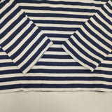 PLAY COMME des GARCONS ハートワッペン ボーダー L 長袖Ｔシャツ カットソー ロンＴ AD2022 ネイビー ホワイト レディース プレイコムデギャルソン【中古】6-0723M∞