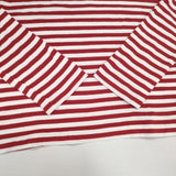 PLAY COMME des GARCONS ハートワッペン ボーダー L 長袖Ｔシャツ カットソー ロンＴ AD2022 レッド ホワイト レディース プレイコムデギャルソン【中古】6-0723M∞