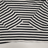 PLAY COMME des GARCONS ハートワッペン ボーダー L 長袖Ｔシャツ カットソー ロンＴ AD2016 ブラック ホワイト レディース プレイコムデギャルソン【中古】6-0723M∞