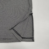 BEAMS BOY リブ ビッグ モックネック Tシャツ ボーダー 半袖Ｔシャツ カットソー ブラック ホワイト レディース ビームスボーイ【中古】6-0702S∞