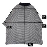 BEAMS BOY リブ ビッグ モックネック Tシャツ ボーダー 半袖Ｔシャツ カットソー ブラック ホワイト レディース ビームスボーイ【中古】6-0702S∞