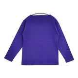 SAINT JAMES 新品 ウェッソン バスクシャツ 無地 フランス製 ボートネック 長袖Ｔシャツ カットソー ロンＴ パープル レディース セントジェームス【中古】6-0619M♪