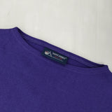 SAINT JAMES 新品 ウェッソン バスクシャツ 無地 フランス製 ボートネック 長袖Ｔシャツ カットソー ロンＴ パープル レディース セントジェームス【中古】6-0619M♪