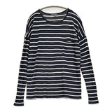 VINCE. リネンボーダーポケットTシャツ サイズXS 923-66239 長袖Ｔシャツ カットソー ロンＴ ネイビー ホワイト レディース ヴィンス【中古】6-0721M♪