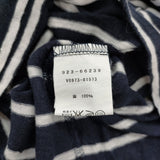 VINCE. リネンボーダーポケットTシャツ サイズXS 923-66239 長袖Ｔシャツ カットソー ロンＴ ネイビー ホワイト レディース ヴィンス【中古】6-0721M♪