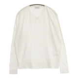 UNITED ARROWS Vネック コットン セーター ニット ホワイト レディース ユナイテッドアローズ【中古】6-0720M∞