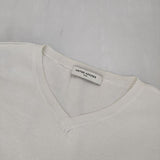 UNITED ARROWS Vネック コットン セーター ニット ホワイト レディース ユナイテッドアローズ【中古】6-0720M∞