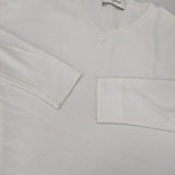 UNITED ARROWS Vネック コットン セーター ニット ホワイト レディース ユナイテッドアローズ【中古】6-0720M∞