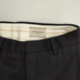 UNITED ARROWS W/PU SAXONY スリムパンツ 定価18700円 サキソニーウールスラックス パンツ ブラック レディース ユナイテッドアローズ【中古】6-1004T∞