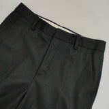 UNITED ARROWS W/PU SAXONY スリムパンツ 定価18700円 サキソニーウールスラックス パンツ ブラック レディース ユナイテッドアローズ【中古】6-1004T∞