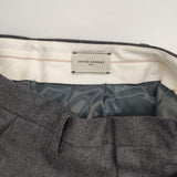 UNITED ARROWS 新品 W/PU SAXONY スリムパンツ 定価18700円 サキソニーウールスラックス パンツ グレー レディース ユナイテッドアローズ【中古】6-1004T∞