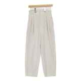 UNITED ARROWS UWSC ハイウエスト タックパンツ WHITE サイズ38 定価17600円 パンツ ホワイト レディース ユナイテッドアローズ【中古】6-0721M♪