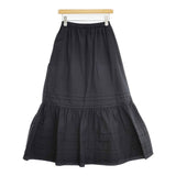 marmors 新品 pin tuck gather skirt 定価30800円 0222302051 ピンタックギャザー ロングスカート ブラック レディース マルモア【中古】6-0720M∞