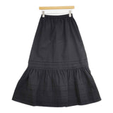 marmors 新品 pin tuck gather skirt 定価30800円 0222302051 ピンタックギャザー ロングスカート ブラック レディース マルモア【中古】6-0720M∞