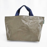 Herve Chapelier 2012PP マルシェバッグM ムース マリン 定価16280円 トートバッグ カーキ レディース エルベ・シャプリエ【中古】6-0704G∞