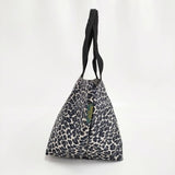 Herve Chapelier 1028F ナイロン舟型ショルダーML パンサー ブラン 定価30580円 トートバッグ ベージュ ブラック レディース エルベ・シャプリエ【中古】6-0826G∞
