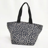 Herve Chapelier 1028F ナイロン舟型ショルダーML パンサー ブラン 定価30580円 トートバッグ ベージュ ブラック レディース エルベ・シャプリエ【中古】6-0826G∞