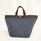 Herve Chapelier 725C コーデュラ舟型トートL ネイビー モカ 定価45980円 トートバッグ ネイビー レディース エルベ・シャプリエ【中古】6-0704G∞
