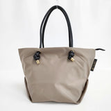 VIOLAd'ORO BIANCA ノットハンドルトート Mサイズ 定価20900円 トートバッグ ベージュ ブラック レディース ヴィオラドーロ【中古】6-0704G∞