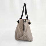 VIOLAd'ORO BIANCA ノットハンドルトート Mサイズ 定価20900円 トートバッグ ベージュ ブラック レディース ヴィオラドーロ【中古】6-0704G∞