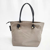 VIOLAd'ORO BIANCA ノットハンドルトート Mサイズ 定価20900円 トートバッグ ベージュ ブラック レディース ヴィオラドーロ【中古】6-0704G∞