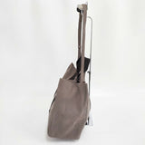 VIOLAd'ORO GINO ショルダー付き Lサイズ 定価26400円 トートバッグ グレージュ ブラック レディース ヴィオラドーロ【中古】6-0704G∞