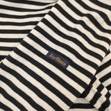 Le Minor スクエアネック ボーダー 長袖Ｔシャツ カットソー ロンＴ ブラック ホワイト レディース ルミノア【中古】6-0720M∞