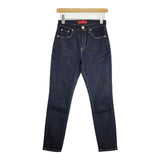 RED CARD アンクルスリムテーパード ハイライズ 定価20900円 26303HR サイズ22 デニムパンツ ネイビー レディース レッドカード【中古】6-0720G∞