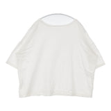 根々 ワイド 石見銀山 コットン100％ ボートネック 日本製 半袖Ｔシャツ カットソー ホワイト レディース 根々【中古】6-0609S△