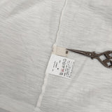 根々 ワイド 石見銀山 コットン100％ ボートネック 日本製 半袖Ｔシャツ カットソー ホワイト レディース 根々【中古】6-0609S△