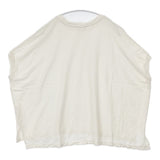 TANG オールドネップ天竺製品染めカットソー 定価11700円 コットンリネン ノースリーブ ワイド Ｔシャツ カットソー オフホワイト レディース タング【中古】6-0609S△