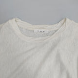 TANG オールドネップ天竺製品染めカットソー 定価11700円 コットンリネン ノースリーブ ワイド Ｔシャツ カットソー オフホワイト レディース タング【中古】6-0609S△
