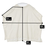 TANG オールドネップ天竺製品染めカットソー 定価11700円 コットンリネン ノースリーブ ワイド Ｔシャツ カットソー オフホワイト レディース タング【中古】6-0609S△