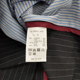 Uhr Convertible Cuff Jacket 38 定価50600円 26SSUhr-JK506 ストライプ テーラードジャケット 26SS ネイビー ホワイト レディース ウーア【中古】6-0509M♪