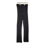 BEAMS HEART 未使用品 シアーリブニットパンツ レーヨンナイロン パンツ ブラック レディース ビームスハート【中古】6-0526M♪