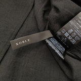 NOBLE 【洗える】ファジーリネンニュアンスベルテッドブラウス 定価16500円 フレンチスリーブ ブラウス シャツ 25SS ブラック レディース ノーブル【中古】6-0509S♪