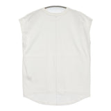 IENA ラウンドテールプルオーバー定価9900円 ノースリーブ フレンチスリーブ カットソー 25SS ホワイト レディース イエナ【中古】6-0509S♪