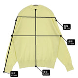 EDIFICE E. シルク/ウール/カシミヤミックスモックネックニット L 定価35200円 セーター ニット 25AW イエロー メンズ エディフィス【中古】6-0925T♪