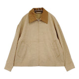 EDIFICE E.WOOL SILK NEP ブルゾン サイズ46 定価66000円 ウール混 ジャケット ブルゾン 25AW イエロー ベージュ メンズ エディフィス【中古】6-0925T♪