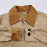 EDIFICE E.WOOL SILK NEP ブルゾン サイズ46 定価66000円 ウール混 ジャケット ブルゾン 25AW イエロー ベージュ メンズ エディフィス【中古】6-0925T♪