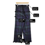 marka DOUBLE PLEATED CLASSIC WIDE TROUSERS ORGANIC WOOL TROPICAL 定価36300円 パンツ ネイビー グリーン メンズ マーカ【中古】6-0711G∞