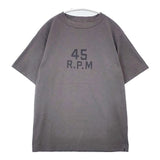 45R/45rpm ロゴプリント サイズ2 半袖Ｔシャツ カットソー グレー レディース フォーティーファイブアールピーエム【中古】6-0702S∞