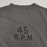 45R/45rpm ロゴプリント サイズ2 半袖Ｔシャツ カットソー グレー レディース フォーティーファイブアールピーエム【中古】6-0702S∞