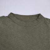 45R/45rpm 背ロゴプリント サイズ1 半袖Ｔシャツ カットソー カーキ レディース フォーティーファイブアールピーエム【中古】6-0702S∞